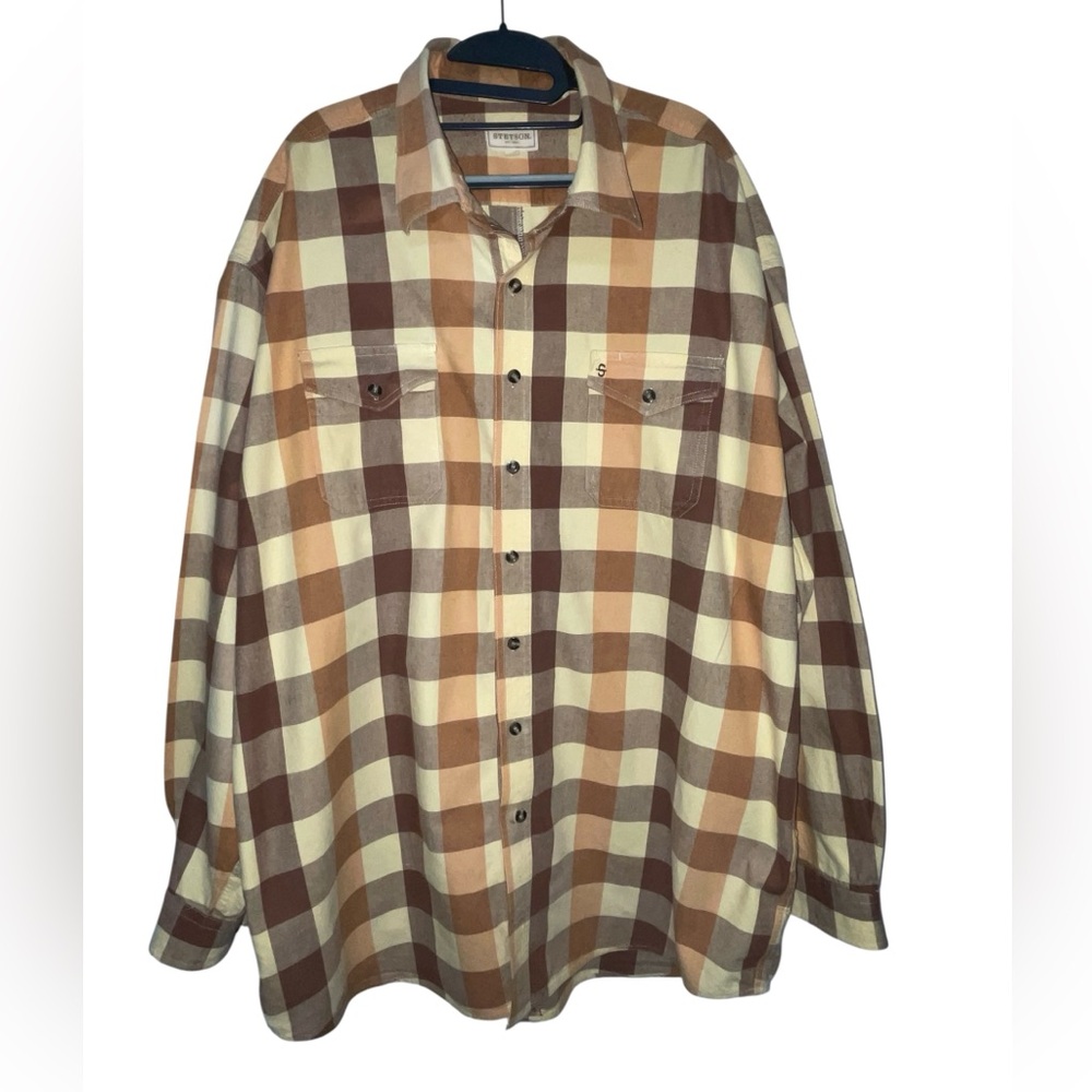 Stetson Flannel Plaid Front Button Shirt